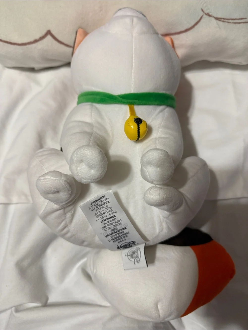 Disney Orange, White and Brown Plush Cat Toy